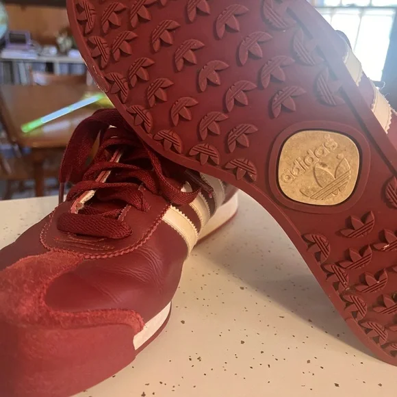 Adidas Samoa Burgundy and White Sneakers - Picture 3 of 3